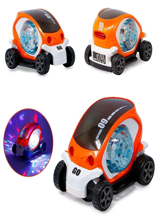 Manos 09 Future car with Musical & Flashing Light Stunt car Toy for Kids | Stunt Car 360 Degree Rotating Toy for Kids Bump and Go Action for Kids (Multicolour-Pack of 1) - Image 1
